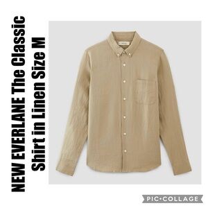 Everlane Linen Button-Up Shirt - Beige